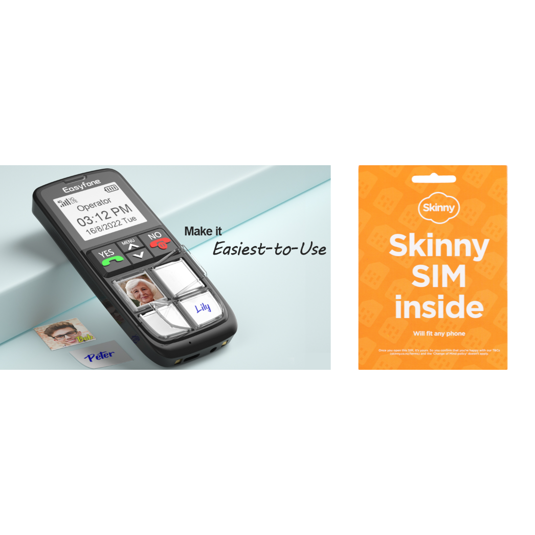 Easyfone 4G Picture Button Cell Phone for Seniors