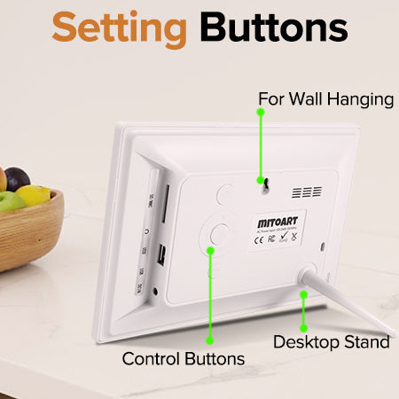 7" Digital Calendar Clock with 8 Alarm/Medication Reminders (Black)