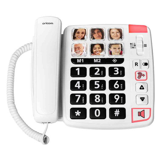 Oricom CARE80S Big Button Amplified Speakerphone With Picture Dialling Eldertech