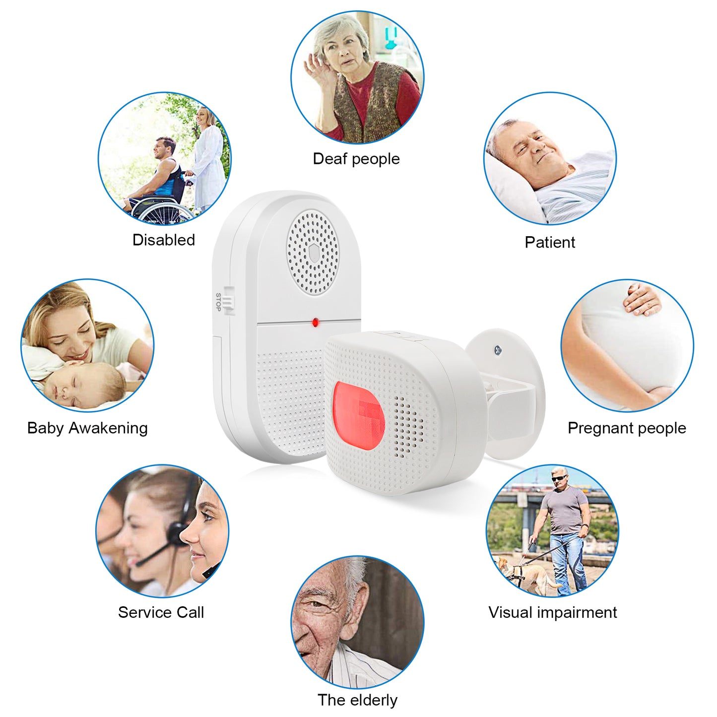 Wireless Caregiver Pager with Motion Sensor Alert Eldertech
