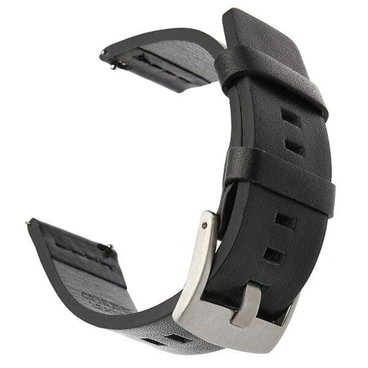 Black Leather Strap for GPS Smart Tracker Watch