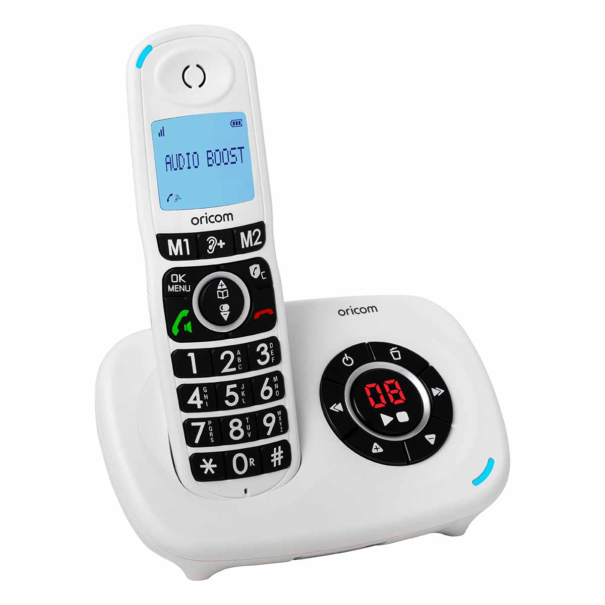 CARE820 DECT Cordless Amplified Phone Pack with Answering Machine + Additional Handset Eldertech