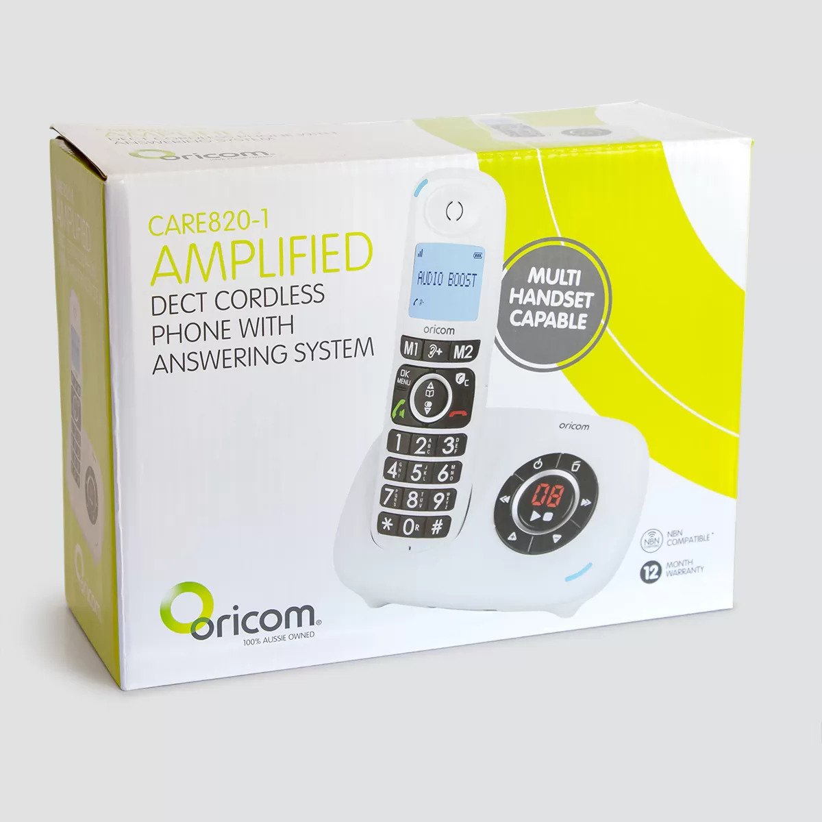 Oricom Care820-1 Amplified Cordless Phone with Answering System Eldertech