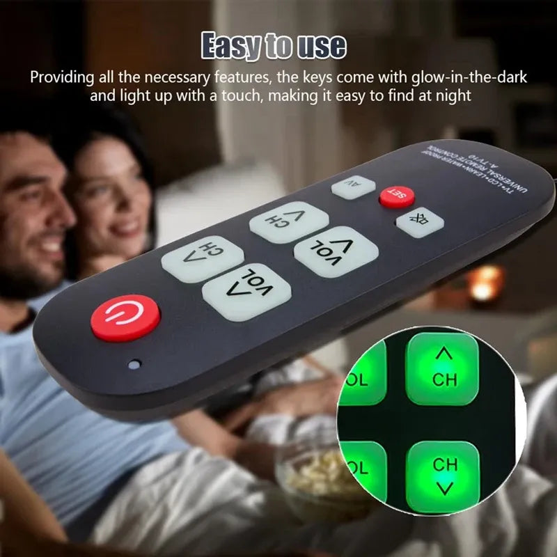 Big Button Simple TV Remote Universal Large Button Remote Control for Seniors