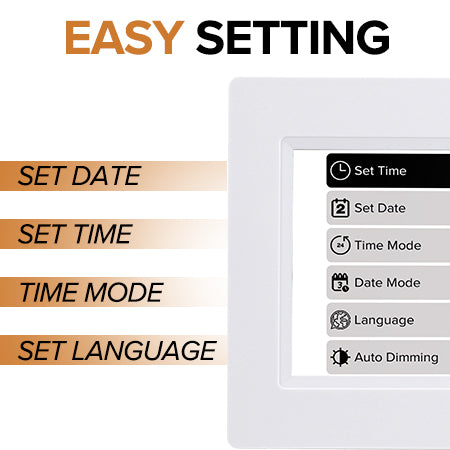 7" Digital Calendar Clock with 8 Alarm/Medication Reminders (Black)