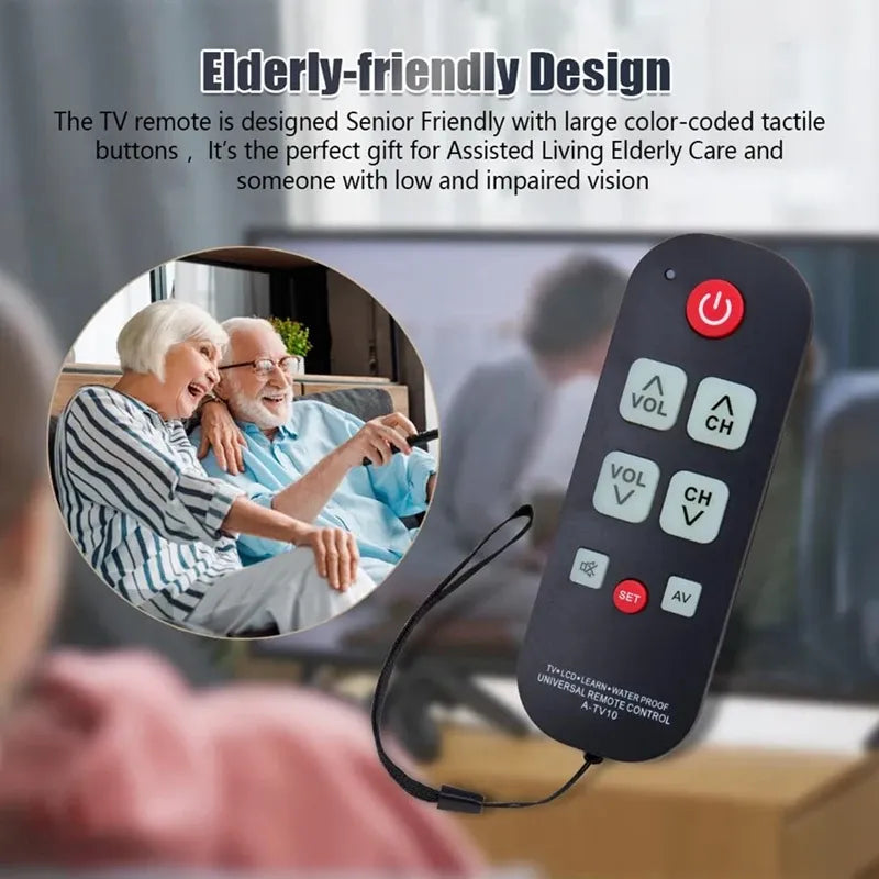 Big Button Simple TV Remote Universal Large Button Remote Control for Seniors