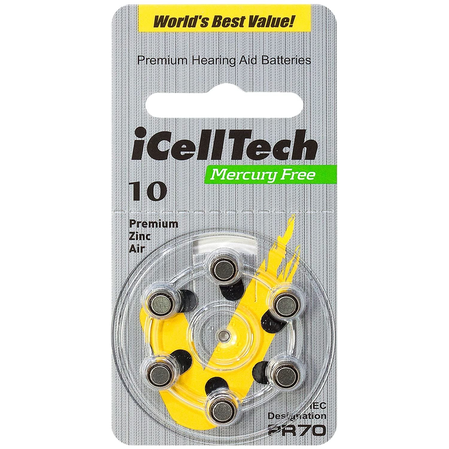 Hearing Aid Batteries (Box of 60 Batteries) Eldertech