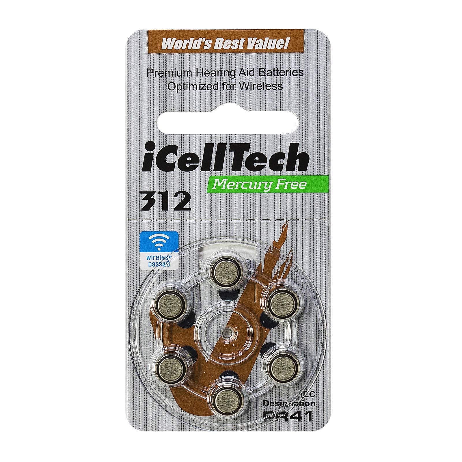 Hearing Aid Batteries (Box of 60 Batteries) Eldertech